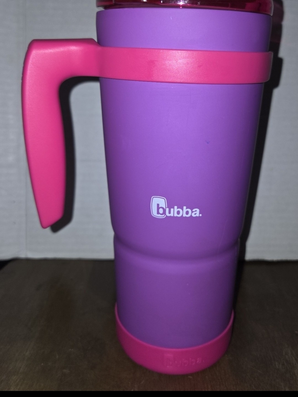 Bubba Purple Tumbler with Pink Handle and Lid